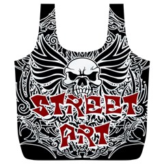 Tattoo tribal street art Full Print Recycle Bags (L) 