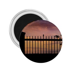 Small Bird Over Fence Backlight Sunset Scene 2 25  Magnets by dflcprints