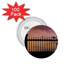 Small Bird Over Fence Backlight Sunset Scene 1 75  Buttons (100 Pack)  by dflcprints