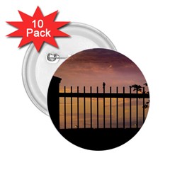 Small Bird Over Fence Backlight Sunset Scene 2 25  Buttons (10 Pack)  by dflcprints