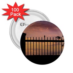 Small Bird Over Fence Backlight Sunset Scene 2 25  Buttons (100 Pack)  by dflcprints