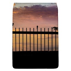 Small Bird Over Fence Backlight Sunset Scene Flap Covers (s)  by dflcprints