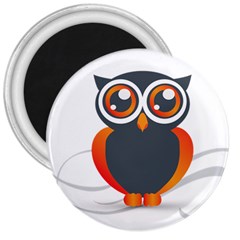 Owl Logo 3  Magnets by BangZart