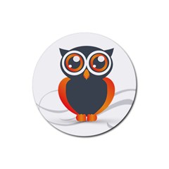 Owl Logo Rubber Coaster (round)  by BangZart