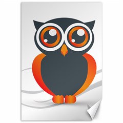 Owl Logo Canvas 12  X 18   by BangZart