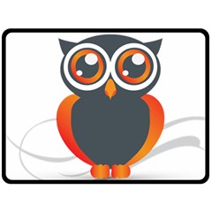 Owl Logo Fleece Blanket (large)  by BangZart