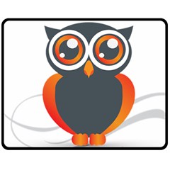 Owl Logo Fleece Blanket (medium)  by BangZart