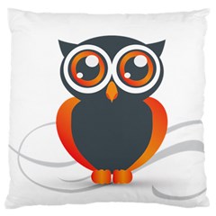 Owl Logo Standard Flano Cushion Case (two Sides) by BangZart