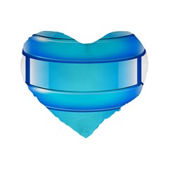 Large Water Bottle Standard 16  Premium Flano Heart Shape Cushions by BangZart