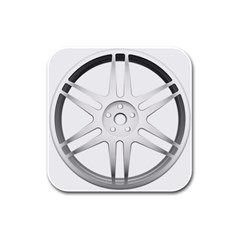 Wheel Skin Cover Rubber Square Coaster (4 Pack)  by BangZart