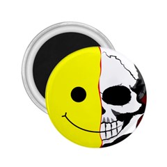 Skull Behind Your Smile 2 25  Magnets by BangZart