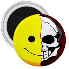 Skull Behind Your Smile 3  Magnets by BangZart