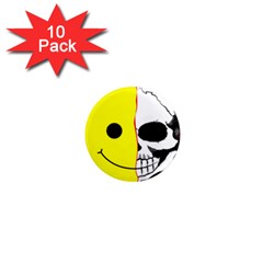 Skull Behind Your Smile 1  Mini Magnet (10 Pack)  by BangZart