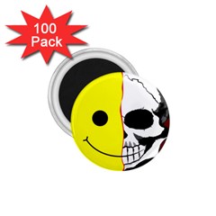 Skull Behind Your Smile 1 75  Magnets (100 Pack)  by BangZart