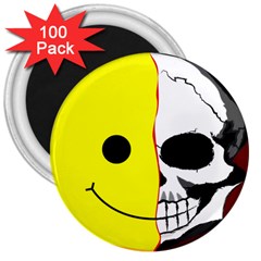 Skull Behind Your Smile 3  Magnets (100 Pack) by BangZart