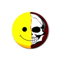 Skull Behind Your Smile Magnet 3  (round) by BangZart