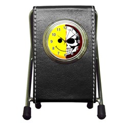 Skull Behind Your Smile Pen Holder Desk Clocks by BangZart