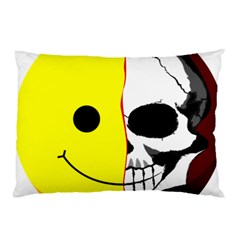 Skull Behind Your Smile Pillow Case by BangZart