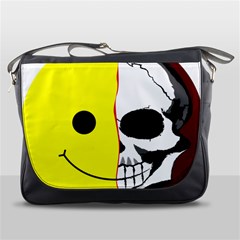 Skull Behind Your Smile Messenger Bags by BangZart