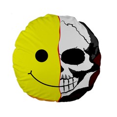 Skull Behind Your Smile Standard 15  Premium Round Cushions by BangZart