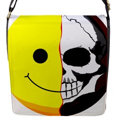 Skull Behind Your Smile Flap Messenger Bag (s) by BangZart