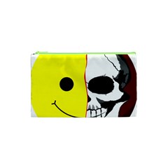 Skull Behind Your Smile Cosmetic Bag (xs) by BangZart