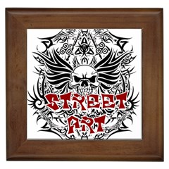 Tattoo Tribal Street Art Framed Tiles by Valentinaart