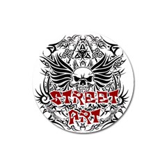 Tattoo Tribal Street Art Magnet 3  (round) by Valentinaart