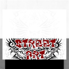 Tattoo Tribal Street Art Rectangular Jigsaw Puzzl by Valentinaart