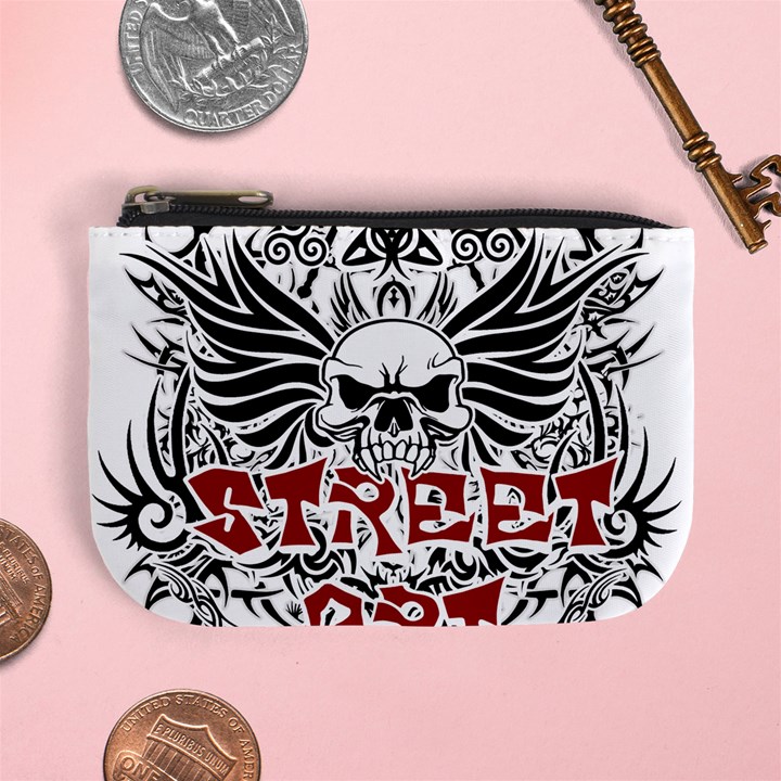 Tattoo tribal street art Mini Coin Purses