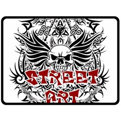 Tattoo Tribal Street Art Fleece Blanket (large) 