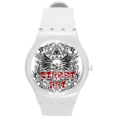 Tattoo Tribal Street Art Round Plastic Sport Watch (m)