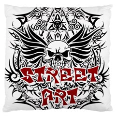 Tattoo Tribal Street Art Large Cushion Case (one Side) by Valentinaart