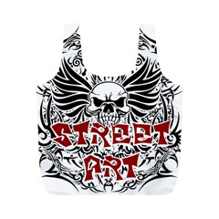 Tattoo Tribal Street Art Full Print Recycle Bags (m)  by Valentinaart