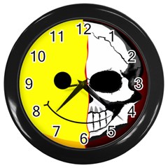 Skull Behind Your Smile Wall Clocks (black) by BangZart