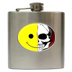 Skull Behind Your Smile Hip Flask (6 Oz) by BangZart