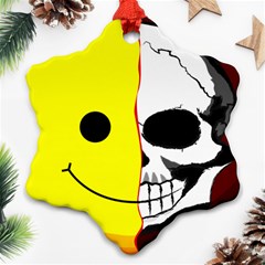 Skull Behind Your Smile Ornament (snowflake) by BangZart