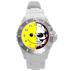 Skull Behind Your Smile Round Plastic Sport Watch (l) by BangZart