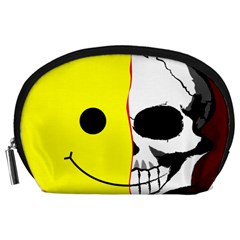 Skull Behind Your Smile Accessory Pouches (large)  by BangZart