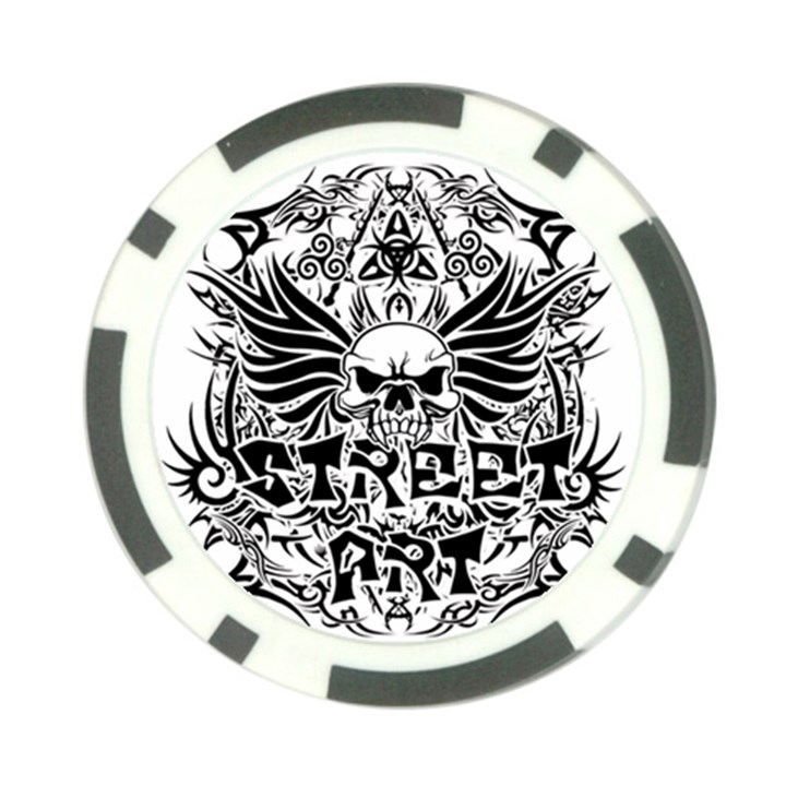 Tattoo tribal street art Poker Chip Card Guard (10 pack)