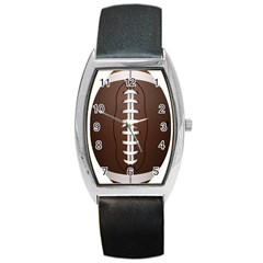 Football Ball Barrel Style Metal Watch by BangZart