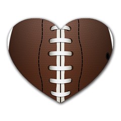 Football Ball Heart Mousepads by BangZart