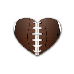 Football Ball Rubber Coaster (heart)  by BangZart