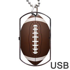 Football Ball Dog Tag Usb Flash (two Sides) by BangZart