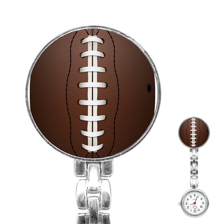 Football Ball Stainless Steel Nurses Watch