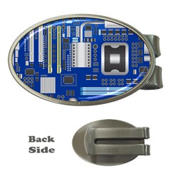 Classic Blue Computer Mainboard Money Clips (oval)  by BangZart