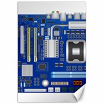 Classic Blue Computer Mainboard Canvas 20  x 30   19.62 x28.9  Canvas - 1