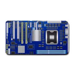 Classic Blue Computer Mainboard Medium Bar Mats by BangZart