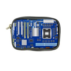 Classic Blue Computer Mainboard Coin Purse by BangZart