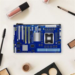 Classic Blue Computer Mainboard Cosmetic Bag (small)  by BangZart